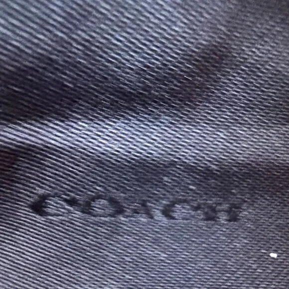 Coach Metallic Gold Pebble Leather Swagger Clutch Crossbody Chain Strap Turnlock - Picture 11 of 16